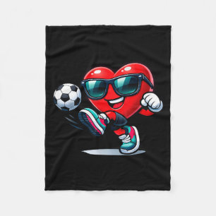 Funny Heart Playing Soccer Gifts Apparel Fleece Blanket