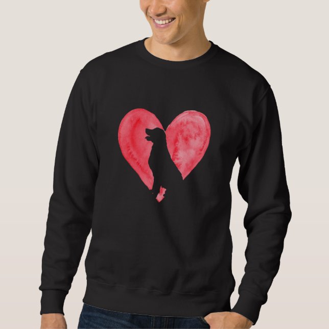 Funny Heart Retriever Pet Dog Lover Animal Valenti Sweatshirt (Front)