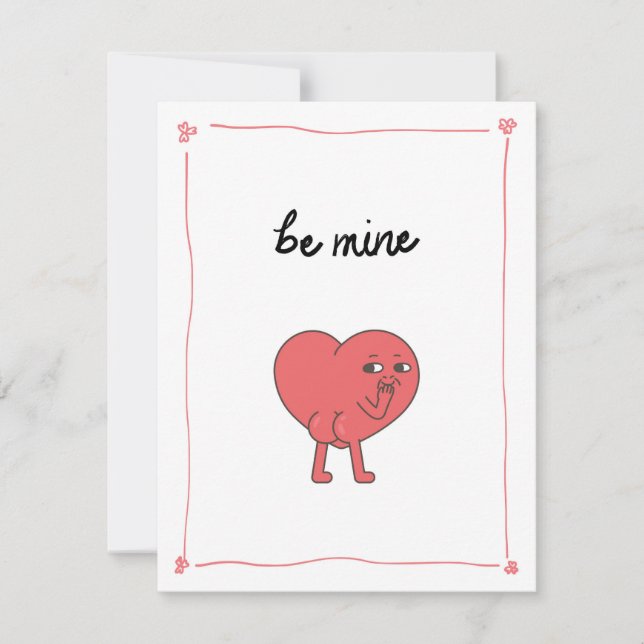 Funny Heart Valentine's Day card (Front)