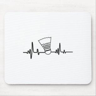 Funny Heartbeat Badminton Shuttle Sports Mouse Pad
