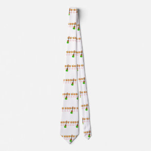 Funny Heartbeat EKG Line for Ukulele Music Neck Tie