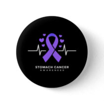 Funny Heartbeat Gastric Periwinkle Stomach Cancer  Button