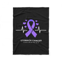 Funny Heartbeat Gastric Periwinkle Stomach Cancer  Fleece Blanket