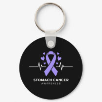 Funny Heartbeat Gastric Periwinkle Stomach Cancer  Keychain