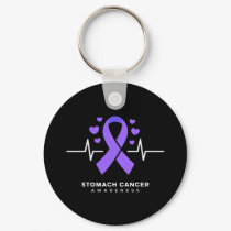 Funny Heartbeat Gastric Periwinkle Stomach Cancer  Keychain