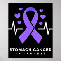 Funny Heartbeat Gastric Periwinkle Stomach Cancer  Poster