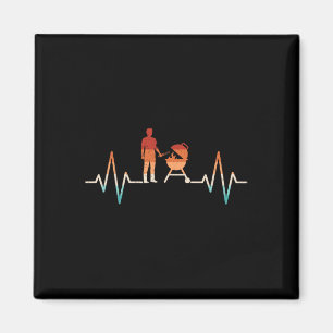 Funny Heartbeat Grilling Barbecue Grill Lover Bbq Magnet
