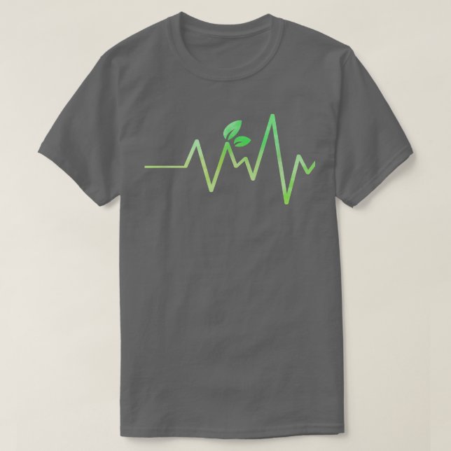 Funny Heartbeat Vegan Activism Vegetarian Lifestyl T-Shirt (Design Front)