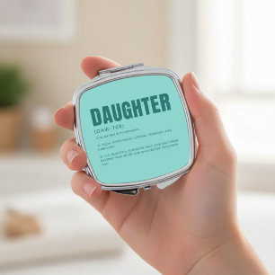 Funny Heartfelt Daughter Definition Compact Mirror