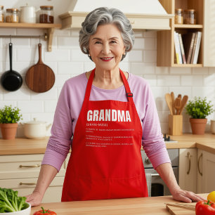Funny Heartfelt Grandma Definition Apron