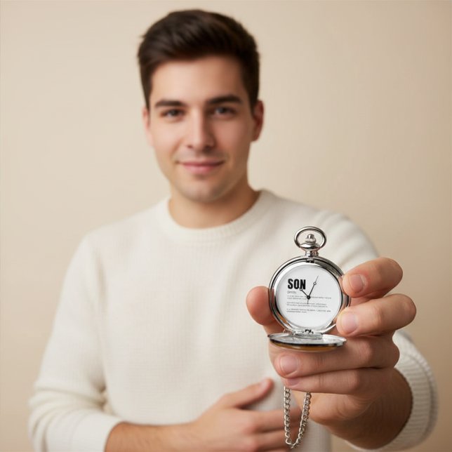 Funny Heartfelt Son Definition Pocket Watch (Creator Uploaded)