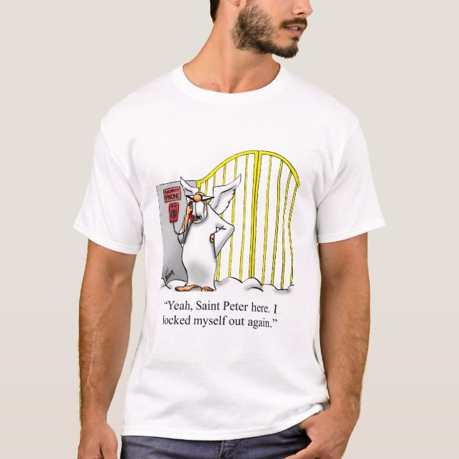 Funny Heavenly Humor Tee Shirt (Front)