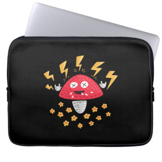 Funny Heavy Metal Mushroom Laptop Sleeve