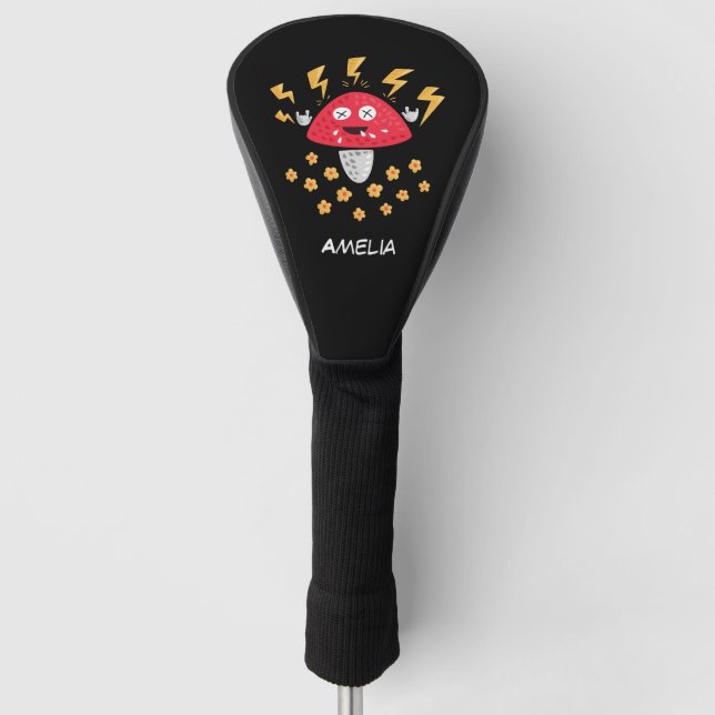 Funny Heavy Metal Mushroom Name Golf Head Cover (Front)