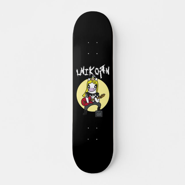 Funny Heavy Metal Unicorn Skateboard (Front)
