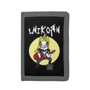 Funny Heavy Metal Unicorn Tri-fold Wallet