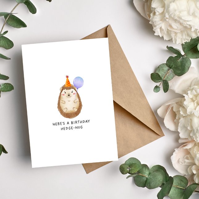 Funny Hedgehog Birthday Card (Creator Uploaded)