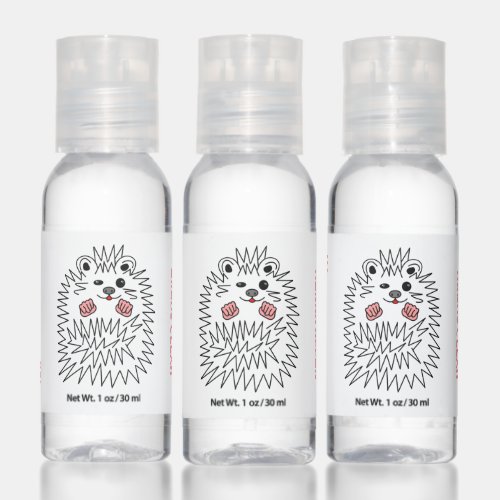 Funny Hedgehog Have A Nice Day Customizable Hand Sanitizer