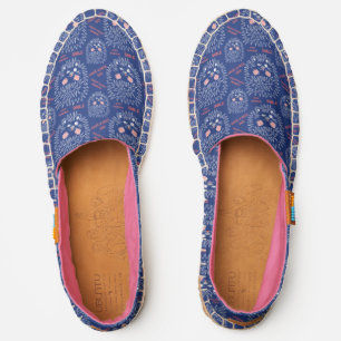 Funny Hedgehog, Pink Positive Text, White On Dark Espadrilles