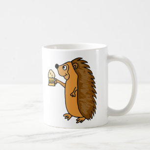 Funny Hedgehog Raising a Pint of Beer Coffee Mug