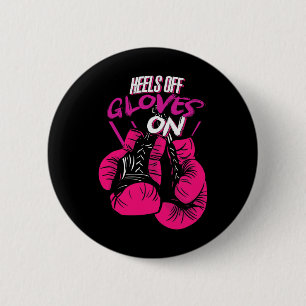 Funny Heels Off Gloves On Fighting Boxing Boxer Gi Button