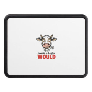 Funny Heifer Cow Vintage Engraving Shirt Design_1 Hitch Cover