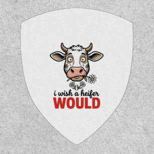 Funny Heifer Cow Vintage Engraving Shirt Design_1 Patch