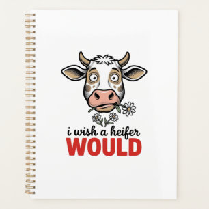 Funny Heifer Cow Vintage Engraving Shirt Design_1 Planner