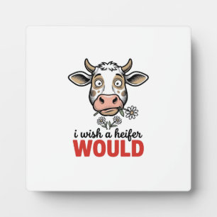 Funny Heifer Cow Vintage Engraving Shirt Design_1 Plaque