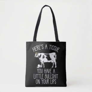 Funny Heifer Crybaby Cow Farmer Bull Softie Tote Bag