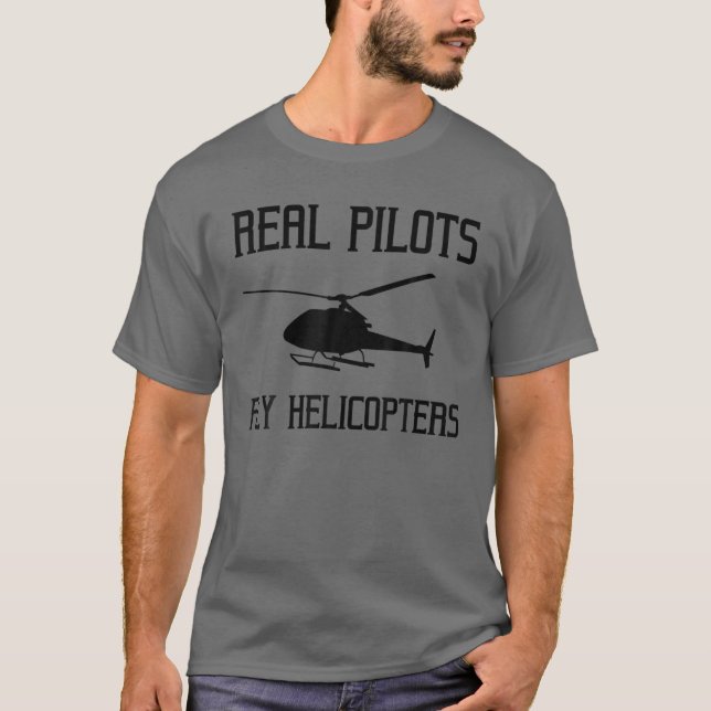 Funny Helicopter Pilot Gift For Men Women Flight I T-Shirt (Front)