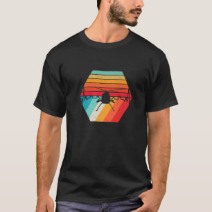 Funny Helicopter Pilot Heartbeat Retro Vintage T-Shirt