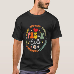 Funny Hello Pre-k Crew Teacher Kindergarten 1st Da T-Shirt
