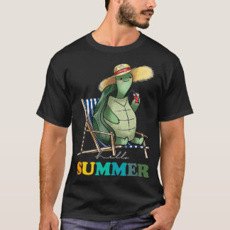 Funny Hello Summer Turtle Summertime beach T-Shirt