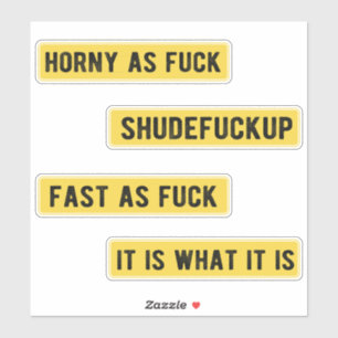 Funny Helmet Sticker (Yellow)