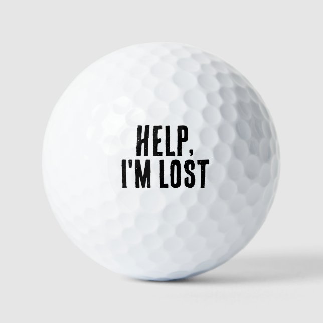 FUNNY HELP I'M LOST GOLF BALL BALLS (Front)