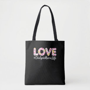 Funny Hemodialysis Kidney Nurse - Love Dialysis Tote Bag
