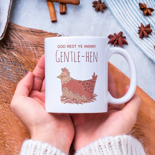 Funny Hen Chicken Christmas Pun Coffee Mug