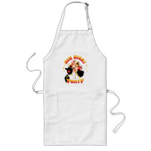 Funny Hen Night Party Chickens Design Long Apron