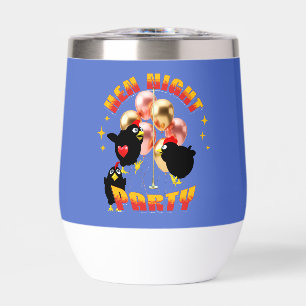 Funny Hen Night Party Chickens Design Thermal Wine Tumbler