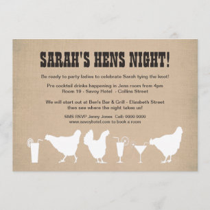 Funny Hens Night Bachelorette Party Invite