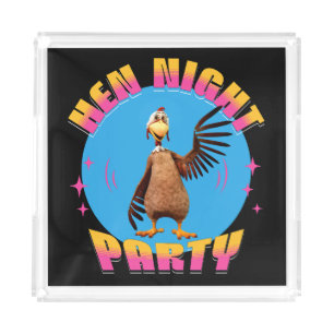 Funny Hens Night Chicken Party Humor Acrylic Tray