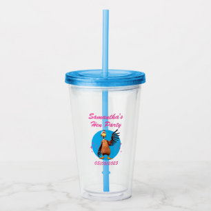 Funny Hens Night Chicken Party Humor Acrylic Tumbler