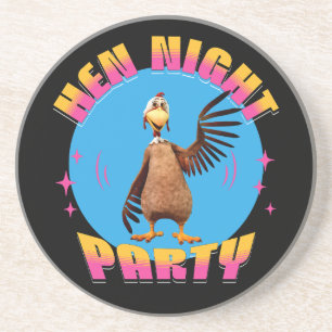 Funny Hens Night Chicken Party Humor Coaster