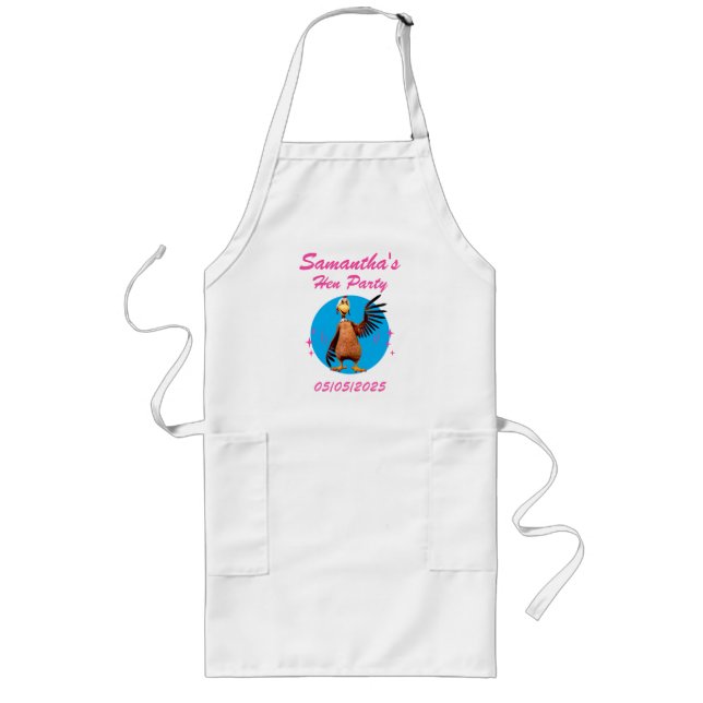Funny Hens Night Chicken Party Humor Long Apron (Front)