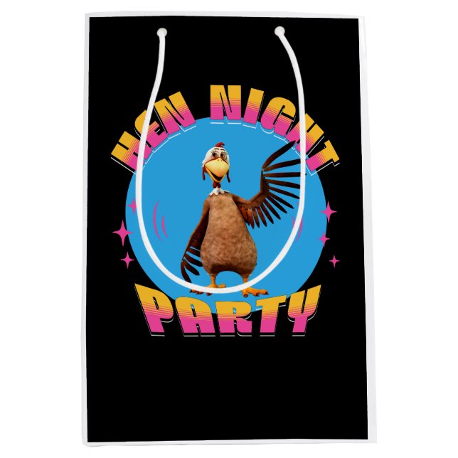 Funny Hens Night Chicken Party Humor Medium Gift Bag (Front)