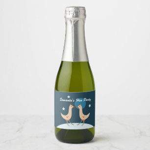 Funny Hens Night Chicken Party Humor Sparkling Wine Label