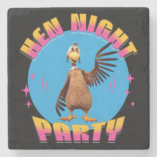 Funny Hens Night Chicken Party Humor Stone Coaster