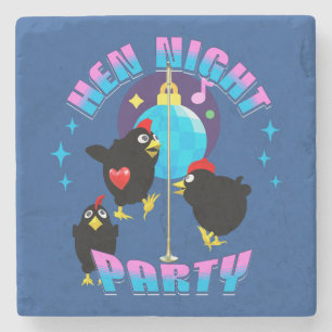 Funny Hens Night Chicken Party Humor Stone Coaster