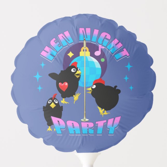 Funny Hens Night Party Funny Chicken  Balloon (Front)